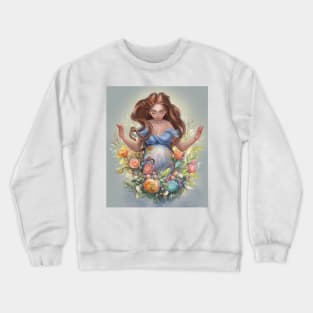 Pregnancy, mother, woman Crewneck Sweatshirt